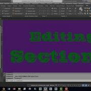 Editing Sections