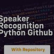 Speaker Recognition Python Github