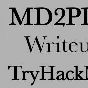 MD2PDF TryHackMe CTF Solution Rradhasan