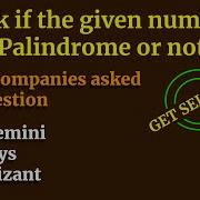Check Palindrome Number Java Interview Questions And Answers