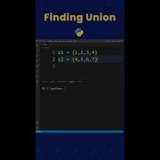 How To Find Union Of Sets In Python Python Set Shorts