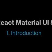 React Material UI 5 1 Introduction
