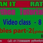 Python Tutorial Video Class 8 Variables Part 2 By Ratan Sir