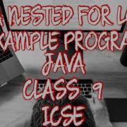 Nested For Loop Example Question CLASS 9 JAVA ICSE