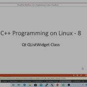 C Programming On Linux Qt QListWidget Example