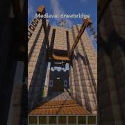 Medieval Drawbridge Made In Minecraft Using The Create Mod And Other Stuff Minecraft Medieval