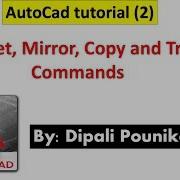 Autocad Tutorial 2 On Offset Mirror Copy And Trim Commands