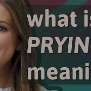 Prying Meaning Of Prying