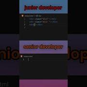 Junior Developer Vs Senior Developer HTML CSS Shorts Html
