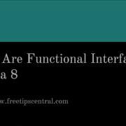 What Is Functional Interface In Java 8 Video