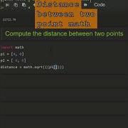 Python Math Compute The Distance Between Two Point