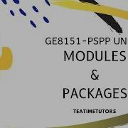 Modules And Packages In Python Explained In Tamil