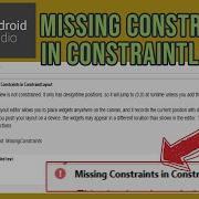 How To Fix The Error Missing Constraints In ConstraintLayout And Hardcoded Text ANDROID STUDIO