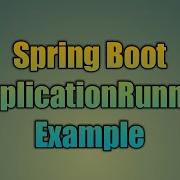 48 Spring Boot ApplicationRunner Example