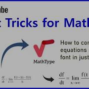 Tips And Tricks For Mathtype Formatting Equations