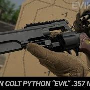 Cybergun Colt Licensed Python Evil 357 Magnum Gas Powered Airsoft Revolver Snap Shot