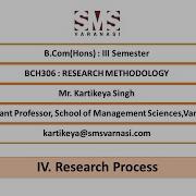 1 4 6 Sampling Design Research Process B Com Hons III Sem