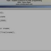Oracle Pl Sql Tutorial Explicit Cursors 24