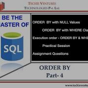 SQL Order By Part 4 NULL Values WHERE Clause Interview Questions Practical Session