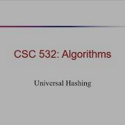 18 3 Universal Hashing