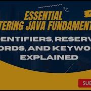 Mastering Java Fundamentals Identifiers Reserved Words And Keywords Explained Part 1