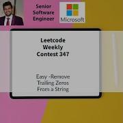 Leetcode Weekly Contest 347 Easy Remove Trailing Zeros From A String