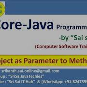 61 Object As Parameter To Method In Java Program