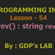 Strrev Function Lesson 54 C In Hindi
