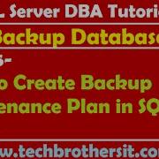 SQL Server DBA Tutorial 75 How To Create Backup Maintenance Plan In SQL Server