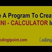 Java Programming A Mini Calculator