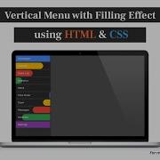 How To Create A Vertical Menu Bar With Filling Animation Effect Using HTML CSS Only Geekboots