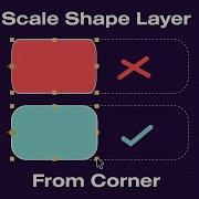 Scale Shape Layer From Corner Without Distorting Roundness