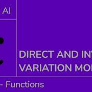 Direct And Inverse Variation Models IB Maths AI SL HL