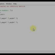 Python Program To Display An Identity Matrix