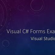 Visual CSharp Forms Hello World Example Visual Studio 2017