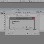 Minitab Video 12 Two Sample T Test