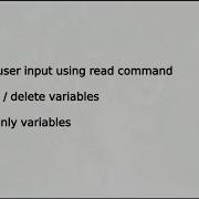 Take User Input With Read Command In Shell Scripting Readonly Variables Unset Delete Variables