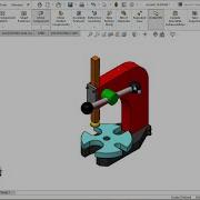 Arbor Press Machine Assembly And Motion Solidworks