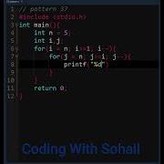 Pattern 37 C Programming Coding With Sohail Shorts