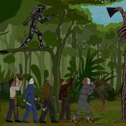 Siren Head Vs Jason Voorhees Michael Myers Freddy Krueger IT Pennywise Chucky Jeff Animation