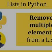 Remove Multiple Elements From A Python List