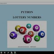 PYTHON LOTTERY NUMBERS