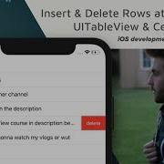 How To Insert Rows And Delete Rows Table View Cells In UITableView And Tableview Controller