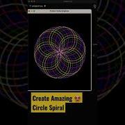 Love Coding Print Amazing Circle Spiral Using Python Shorts Coding Programming