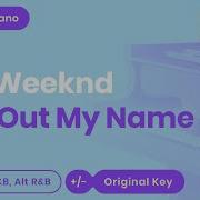 The Weeknd Call Out My Name Karaoke Piano