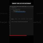 Python One Liner 5 Convert Two Lists Into Dictionary Shorts