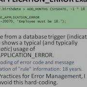 ERROR MGMT IN PLSQL 4