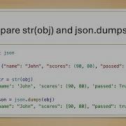 Compare Str Obj And Json Dumps Obj In Python Python JSON