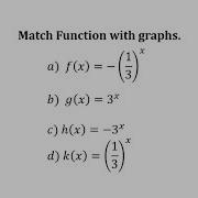 Match Exponential Growth And Decay Function With Graphs Reflections