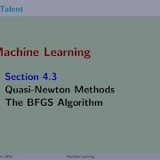 MathTalent Machine Learning Section 4 3 Quasi Newton Methods The BFGS Algorithm